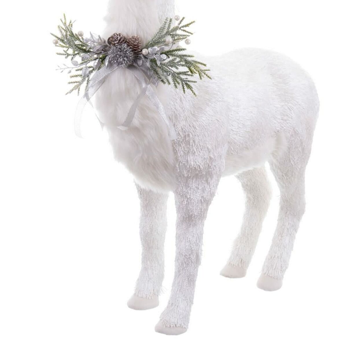 Julepynt Hvid Polyfoam Hjort 73 x 33 x 108 cm